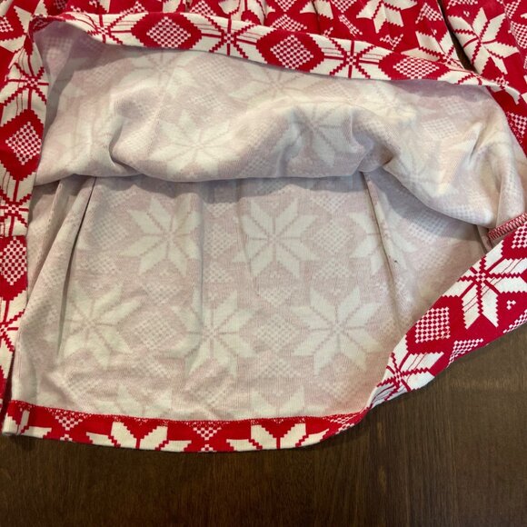 Hanna Andersson Holiday Print Rib Dress Girls Size 120cm (6-7) Scandi Snowflake - Picture 8 of 11